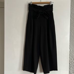 COS black high-waisted culottes style pants
